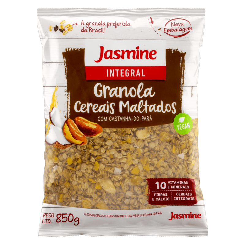 Granola-Cereais-Maltados-Jasmine-Pacote-850g