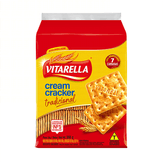 Biscoito Salgado Cream Cracker Tradicional Vitarella Pacote 350g