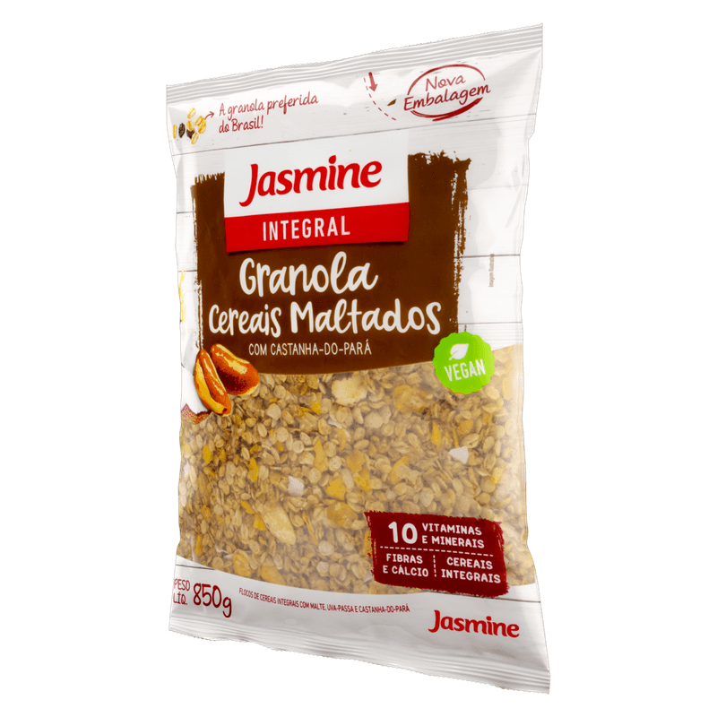 Granola-Cereais-Maltados-Jasmine-Pacote-850g