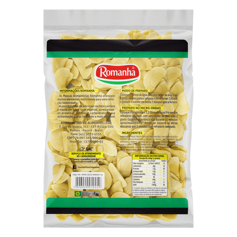 Ravioli-Recheio-Queijo-Romanha-Pacote-1kg