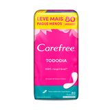 Carefree Protetor Diário Todo Dia sem Perfume 80 Unidades
