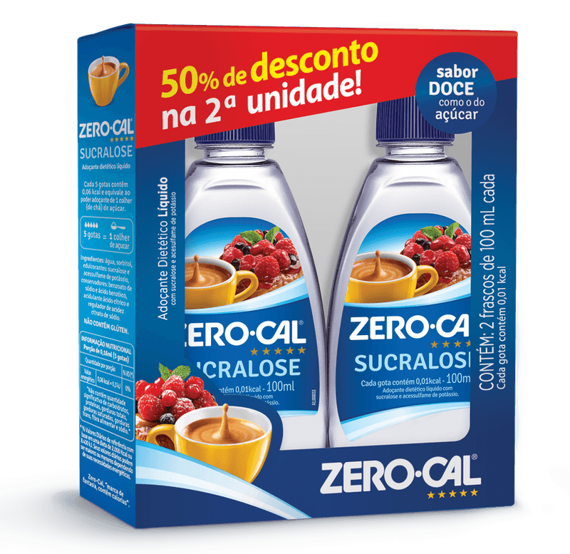 Adocante-Liquido-Zero-Cal-Sucralose-Pack-2-Unidades-100ml-Cada-50--de-Desconto-na-2ª-Unidade