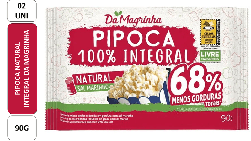 Pipoca-Natural-100--Integral-Da-Magrinha-Pack-2-Unidades-90g-Cada-