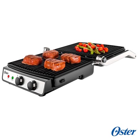 Grill-Eletrico-Multiuso-2-em-1-OGRL-660-220V-Inox-Oster