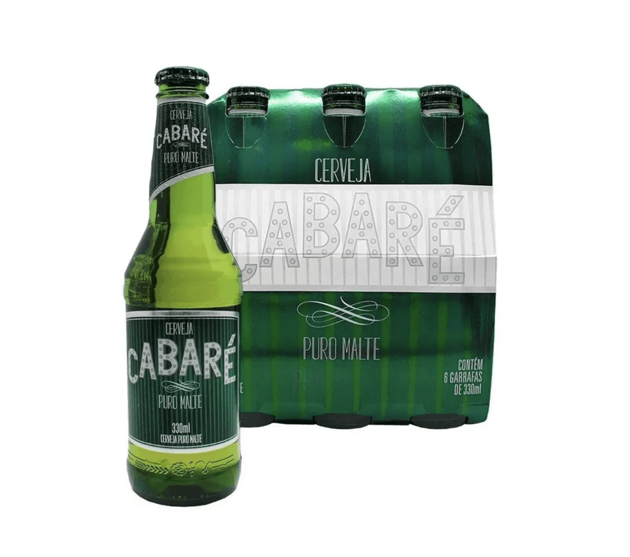 Embalagem de cartão para pack de 6 cervejas.