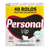 Papel Higiênico Personal Vip Folha Dupla embalagem 40 Unidades