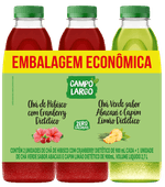 Kit-2-Chas-de-Hibisco-900ml---Cha-Verde-900ml-Campo-Largo-Embalagem-Economica