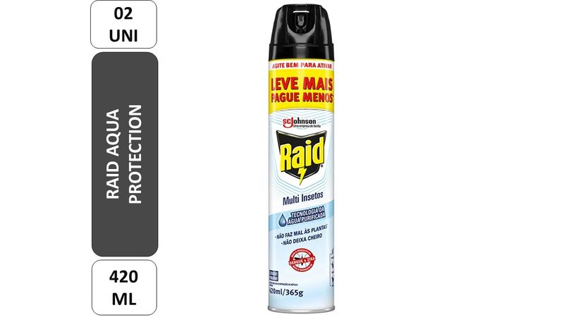 Inseticida-Raid-Aqua-Protection-Pack-2-Unidades-420ml-Cada