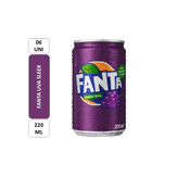 Refrigerante Uva Fanta Pack 6 Latas 220ml Cada