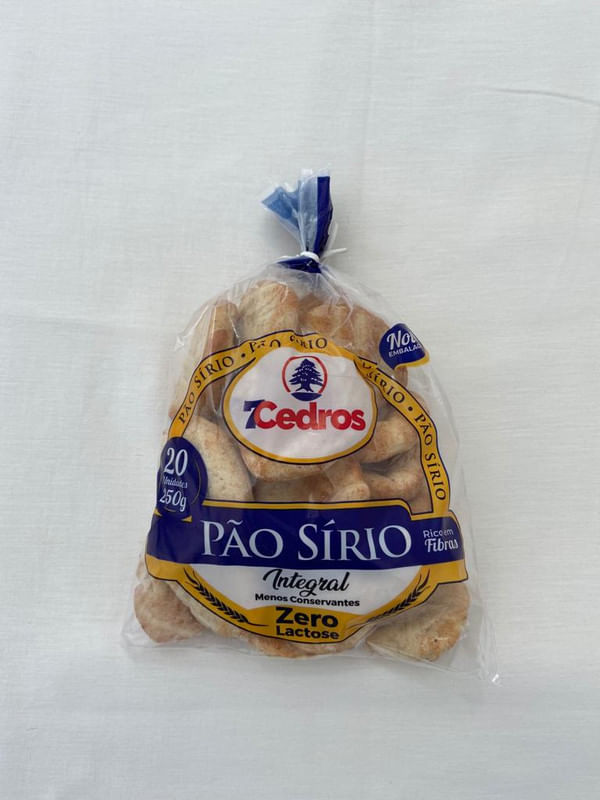 Mini-Pao-Sirio-Integral-Zero-Lactose-7Cedros-Pacote-250g