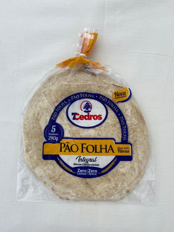 Pao-Sirio-Integral-em-Folha-Zero-Lactose-7Cedros-Pacote-240g