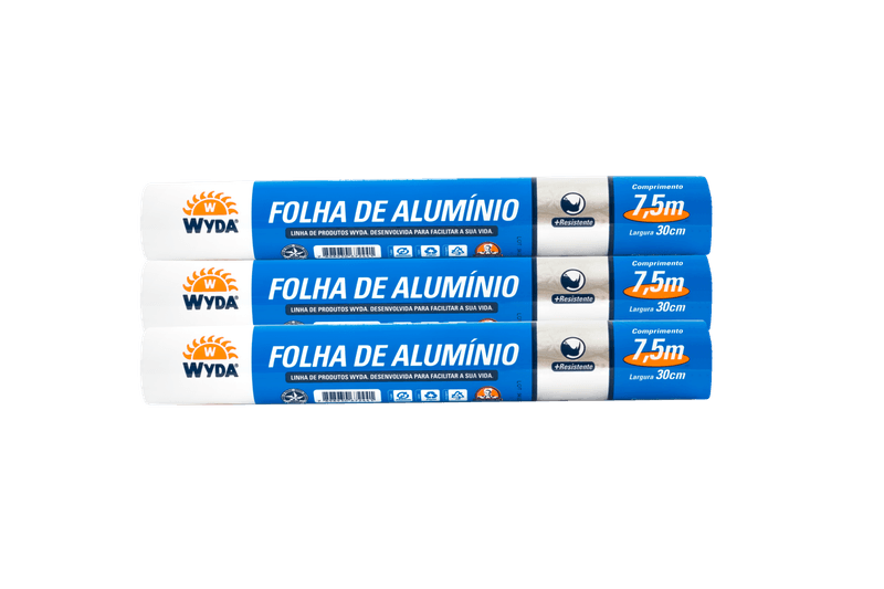 Folha-de-Aluminio-Wyda-75m-x-30cm-Pack-com-3-Unidades