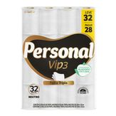 Papel Higiênico Folha Tripla Vip3 Personal Pacote Leve 32 Pague 28 Unidades