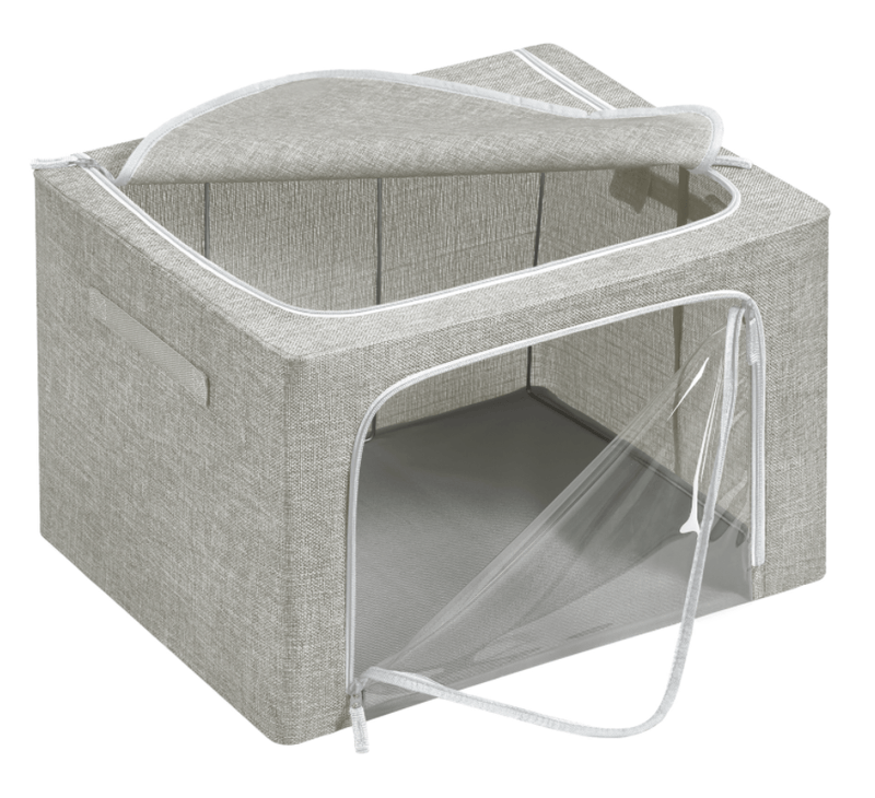 Conjunto-de-Caixas-Organizadoras-com-Ziper-Cinza-Member-s-Mark-2-Unidades