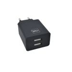 Carregador-de-Parede-com-2-Entradas-Usb-3.4-A-I2go-Pro-Bivolt-Cor-Preto-Deitado