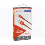 Cabo-para-Usb-Tipo-A-e-Tipo-C-em-Nylon-12-Metros-I2go-Sertoes-Cor-Laranja-Embalagem