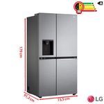 Refrigerador-Smart-Side-by-Side-UVnano-611l-GC-L257SLPL-Motor-Inverter-127v-LG