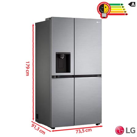 Refrigerador-Smart-Side-by-Side-UVnano-611l-GC-L257SLPL-Motor-Inverter-127v-LG