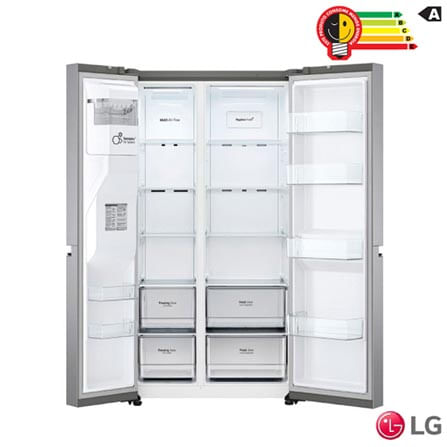 Refrigerador-Smart-Side-by-Side-UVnano-611l-GC-L257SLPL-Motor-Inverter-127v-LG