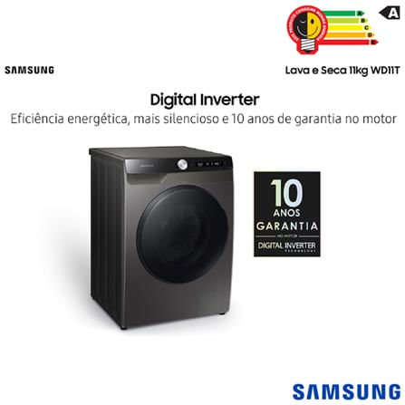 Lava-e-Seca-Smart-WD11T-11kg-Inox-Look-127v-Samsung