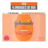 Sabonete em Barra Glicerinado Johnsons Baby Pack com 6 Unidades de 80g Cada