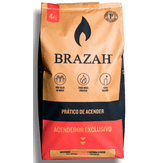 Carvão Vegetal Brazah Pacote 4kg