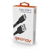 Cabo USB-C para USB em Nylon Trançado 2.0 1m Preto Geonav Essential