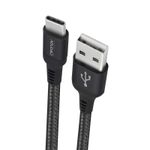 Cabo-USB-C-para-USB-em-Nylon-Trancado-2.0-1m-Preto-Geonav-Essential