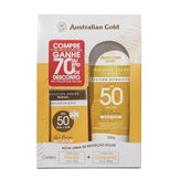 Kit Protetor Solar Corporal 200g + Protetor Solar Facial FP50 Australian Gold 50g