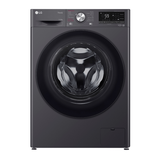 Lava-e-Seca-Smart-VC4-13kg-Titanium-com-Inteligencia-Artificial-AIDD-CV5013BC4A-Motor-Inverter-220V-LG