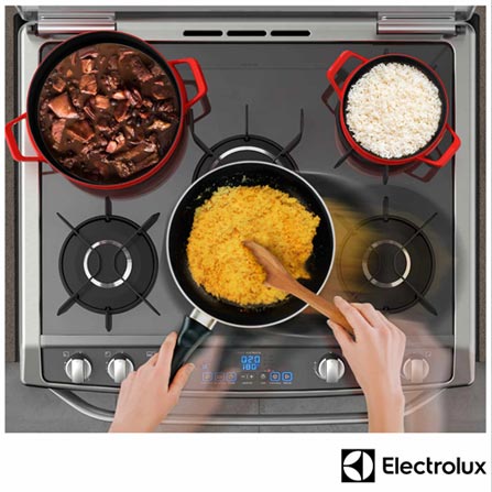 Fogao-5-Bocas-Prata-Automatico-com-Mesa-de-Vidro-e-Duplo-Forno-76DXV-127V-Electrolux