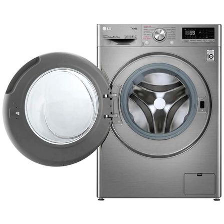 Lava-e-Seca-Smart-VC4-13kg-Aco-Escovado-com-Inteligencia-Artificial-AIDD-CV5013BC4A-Motor-Inverter-127V-LG