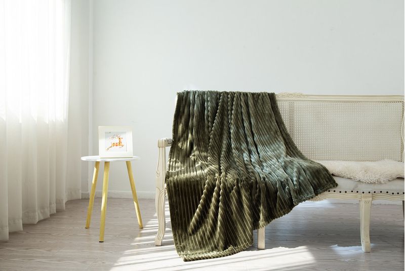 Cobertor-Flanelado-Casal-Verde-Oliva-240-x-280cm-Member-s-Mark