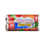 Saco Freezer 3l Dover Roll 2 Rolos 100 Unidades Cada