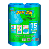 Saco de Lixo Resist 15l Dover Roll 2 Rolos 60 Unidades Cada