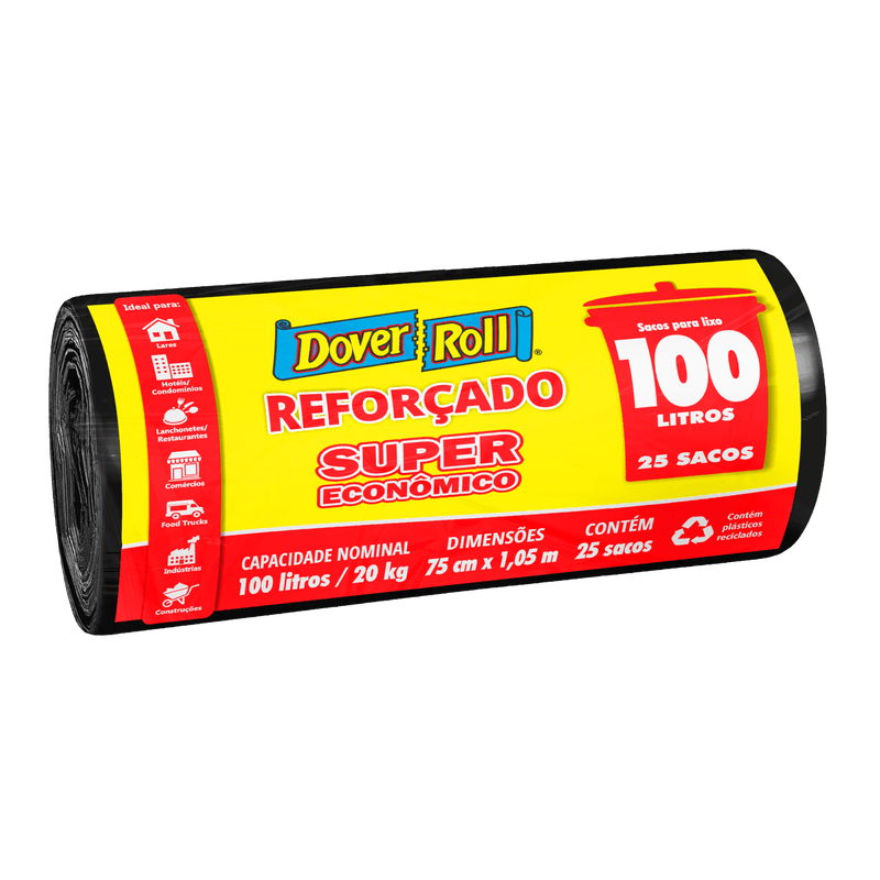 Saco-de-Lixo-Reforcado-100l-Dover-Roll-25-Unidades