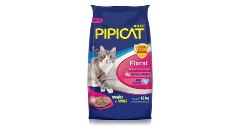 Areia-para-Gatos-Floral-Pipicat-Pacote-12kg