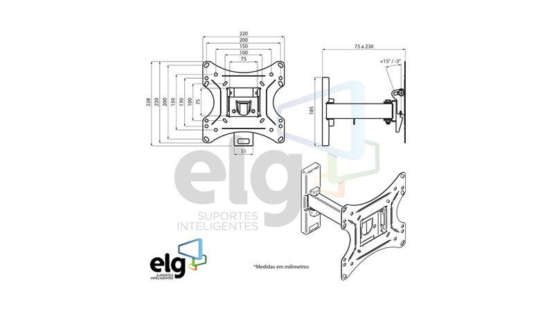 Suporte-Multiarticulado-para-TV-Full20-Preto-ELG