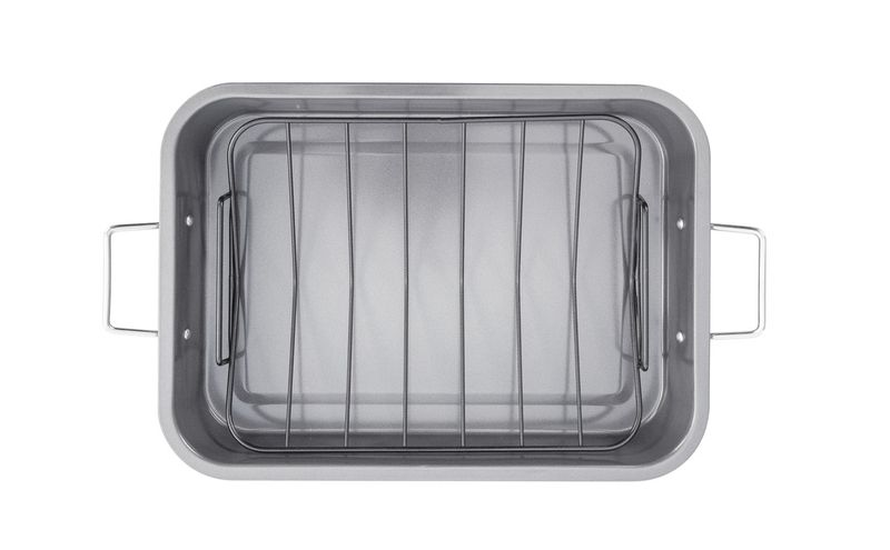 Assadeira-Anteaderente-com-Grelha-42x35cm-Dark-Grey-Jomafe