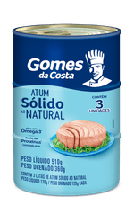 Atum-Solido-ao-Natural-Gomes-da-Costa-Pack-com-3-Unidades-de-170g-Cada