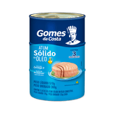 Atum Sólido em Óleo Gomes da Costa Pack 3 Latas 170g Cada