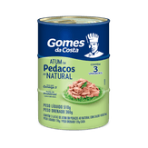 Atum em Pedaços ao Natural Gomes da Costa Pack 3 Latas 170g Cada