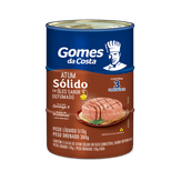 Atum Sólido Defumado Gomes da Costa Pack 3 Latas 170g Cada