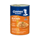 Atum Ralado em Óleo Gomes da Costa Pack 3 Latas 170g Cada