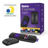 Roku Express Dispositivo de Streaming HD e Full HD com Cabo HDMI e Controle Remoto inclusos