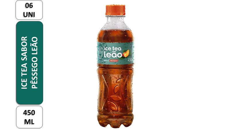 Ice-Tea-de-Pessego-Leao-Pack-com-6-Unidades-de-450ml-Cada