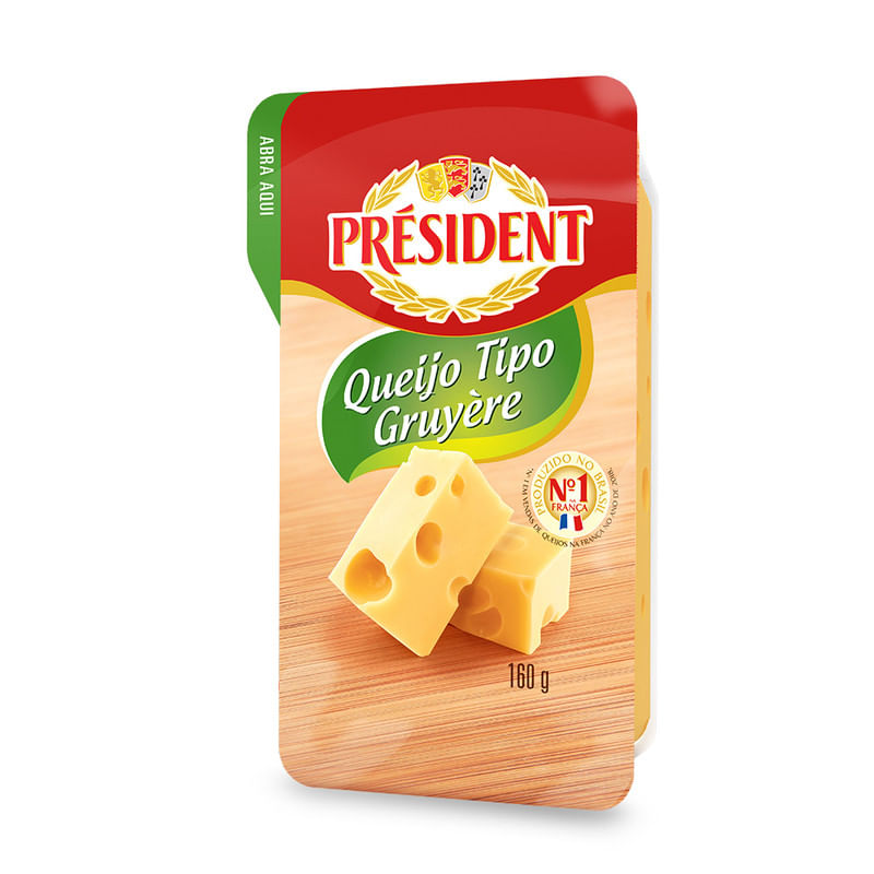 Queijo-Gruyere-President-Bandeja-160g