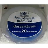 Prato Descartável Grande Premium 21cm Sert Plast Pacote com 20 Unidades