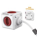 Adaptador-Multiplo-Power-Cube-PWC-X5-Branco-e-Vermelho-ELG