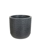 Vaso Marajoara C 38x35cm Antique Preto Vasart